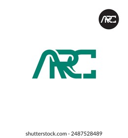 Diseño de monograma de letra de logotipo ARC