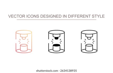 Design de ícone de Método Arco com ilustração de estoque de fundo branco