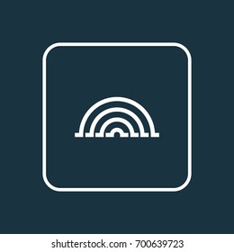 Arc Outline Symbol. Premium Quality Isolated Rainbow Element In Trendy Style. Arc Outline Symbol. Premium Quality Isolated Rainbow Element In Trendy Style.