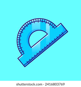 Arc Ruler Cartoon Vector Icon Illustration. Education Object
Icon Concept Isolated Premium Vector. Flat Cartoon Style