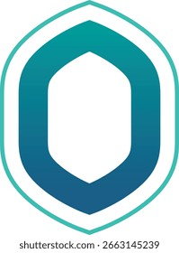 Logo des bogenförmigen O-Buchstabens