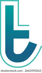 Bogenförmiges T-Buchstaben-Logo
