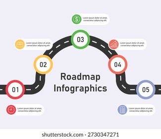 Arc Style Roadmap Infografik Design