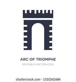 arc of triomphe icon on white background. Simple element illustration from Monuments concept. arc of triomphe icon symbol design.