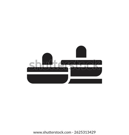 Arcade Air Hockey Filled Icon Vector Illustration