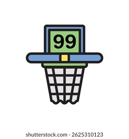 Arcade Basketball Icon Vector Illustration