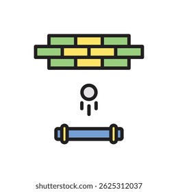 Arcade Brick Breaker Icon Ilustración vectorial