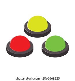 ilustración plana del icono del botón de juego de arcade