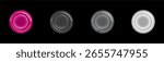 Arcade Button Vector on Black Background