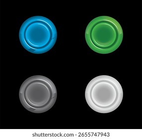 Vetor do botão de arcade no plano de fundo preto