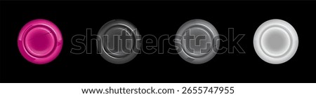 Arcade Button Vector on Black Background