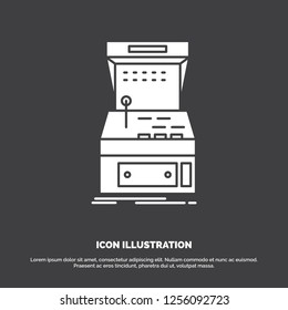 Arcade, console, game, machine, play Icon. glyph vector symbol for UI and UX, website or mobile application