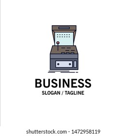 Arcade, console, game, machine, play Flat Color Icon Vector