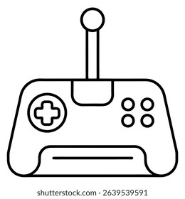 Arcade controller line art icon on white background.