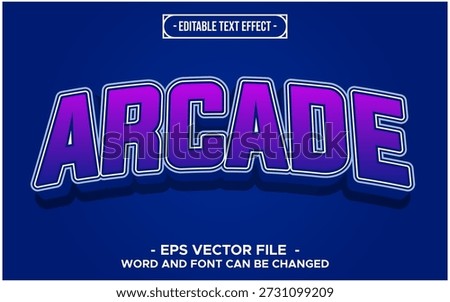 Arcade Editable Text Effect in Retro Neon Style
