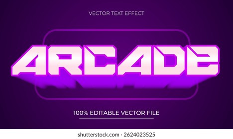 Arcade editable text effect suitable for cyber and gaming