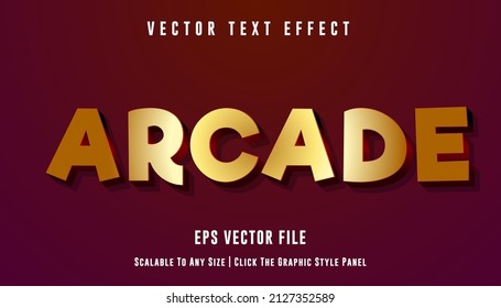 arcade font effect. editable text effect 