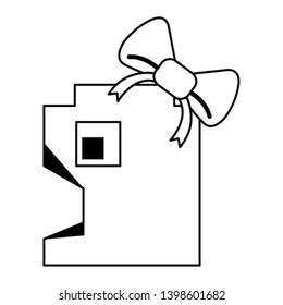 arcade game character in black and white