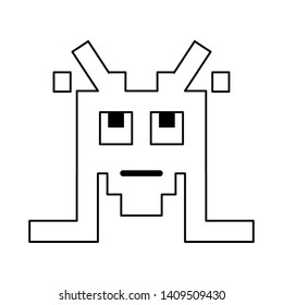 arcade game character galaxy vector illustration graphic design