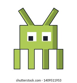 arcade game character galaxy vector illustration graphic design