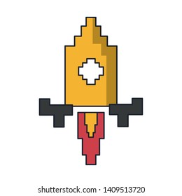 arcade game character galaxy vector illustration graphic design