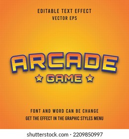 Arcade Game Editable Text Effect