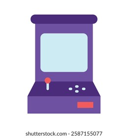Arcade Game flat color, mini illustration icon. use for modern concept, print, UI, UX kit, web and app development. Vector EPS 10, related to entertainment, festival, funfair and hobbies.