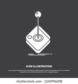 Arcade, game, gaming, joystick, stick Icon. glyph vector symbol for UI and UX, website or mobile application