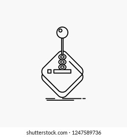 arcade, game, gaming, joystick, stick Line Icon. Vector isolated illustration