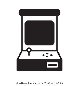 Arcade Game glyph, mini illustration icon. use for modern concept, print, UI, UX kit, web and app development. Vector EPS 10, related to entertainment, festival, funfair and hobbies.