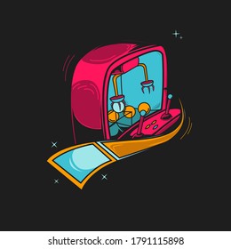 Ilustración de juego de arcade Vector Premium