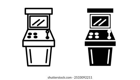 Estilo de línea de icono de máquina de juego de arcade. EPS10