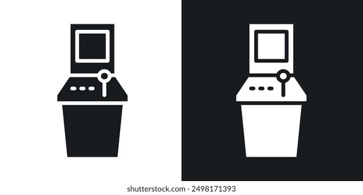 Arcade game machine icon in solid style