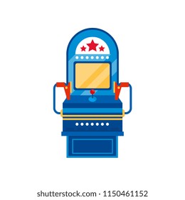 Arcade game machine, retro casino slot machine vector Illustration on a white background