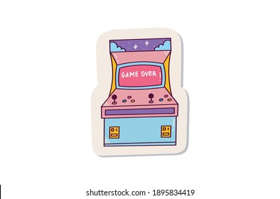 Arcade game machine sticker design