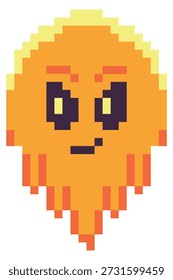 Monstruo de juego de arcade en estilo de píxel. Carácter de 8 bits