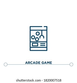 arcade game outline vector icon. simple element illustration. arcade game outline icon from editable entertainment concept. can be used for web and mobile
