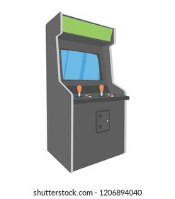 Gaming Arcade Machine Blank Glass Screen Stock Illustration 1223593666