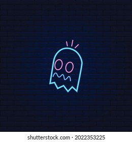 Arcade Game with Sparking Neon Blue