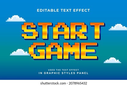 arcade game text effect template