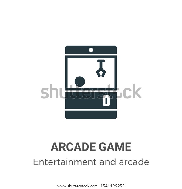 Arcade game vector\
icon on white background. Flat vector arcade game icon symbol sign\
from modern entertainment and arcade collection for mobile concept\
and web apps design.