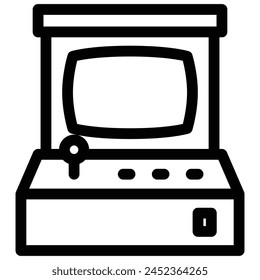 arcade games icon with outline style
