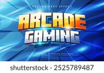 Arcade gaming editable vector text effect with online technology game concept