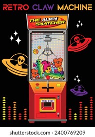 Arcade Hall Machine - Retro Klaw Machine - The Alien Snatcher game