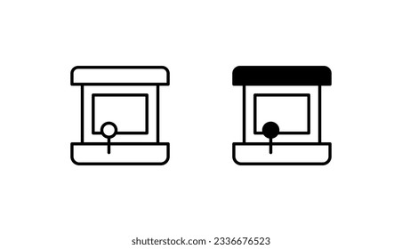 Arcade icon design with white background stock illustration