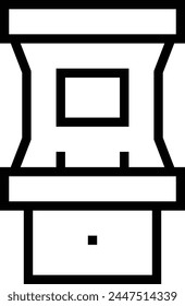 arcade icon. Thin linear style design isolated on white background