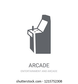 Arcade icon. Trendy Arcade logo concept on white background from Entertainment and Arcade collection. Suitable for use on web apps, mobile apps and print media.