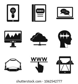 Arcade icons set. Simple set of 9 arcade vector icons for web isolated on white background