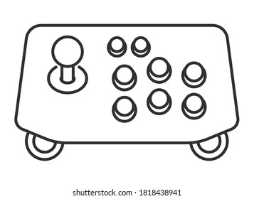 Arcade joystick controller line art icon for apps or website