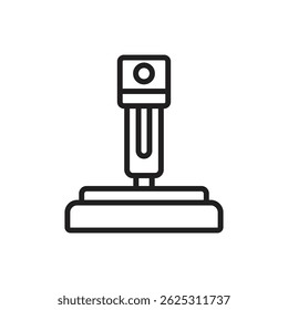 Arcade Joystick Outline Icon Vector Illustration